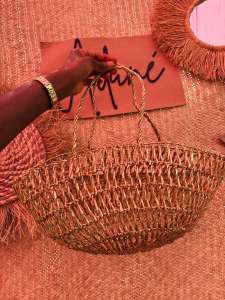 Recycled Plastic Shopper (Silver & Gold)Recycled plastic woven shopper bag in metallic finish